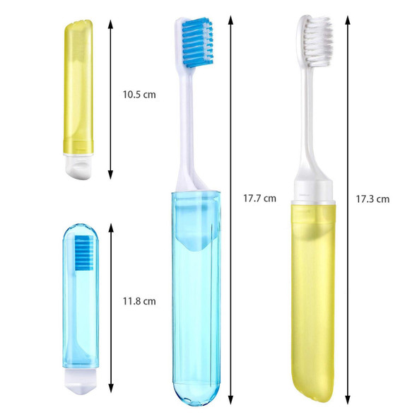 4 PCS/Set Portable Business Trip Folding Toothbrush Multi-color Super Soft Bristles Toothbrush