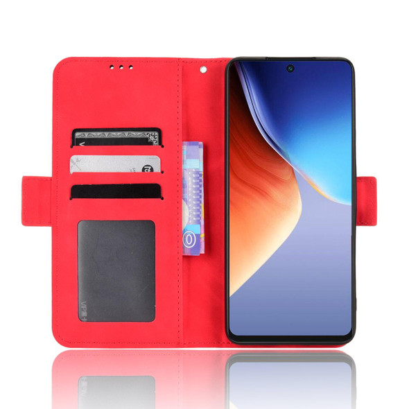 For Tecno Camon 19 Pro Skin Feel Calf Texture Card Slots Leatherette Phone Case(Red)