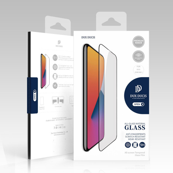 For Asus Zenfone 9 10pcs DUX DUCIS 0.33mm 9H Medium Alumina HD Full Screen Tempered Glass Film