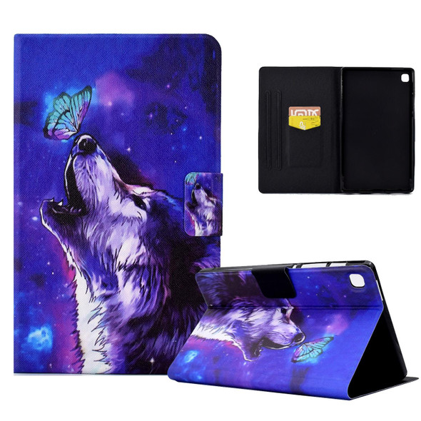 For Samsung Galaxy Tab A 8.0 2019 Electric Pressed TPU Leatherette Tablet Case(Butterfly Wolf)
