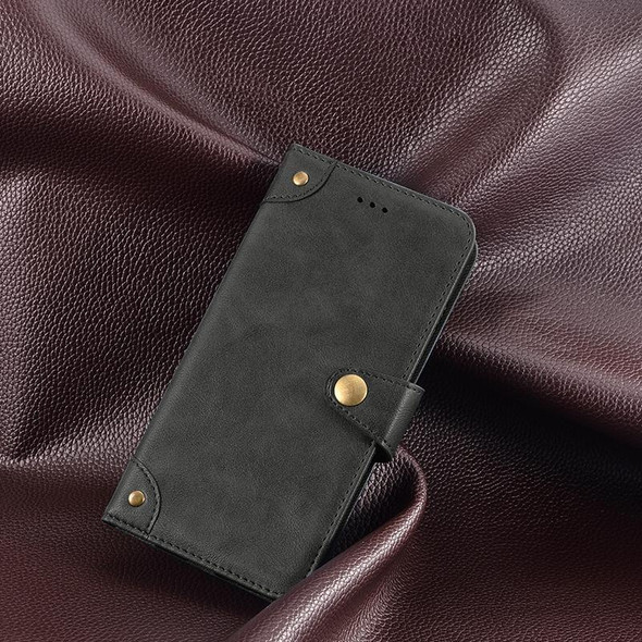 For Alcatel 1 Ultra idewei Retro Texture Leatherette Phone Case(Black)