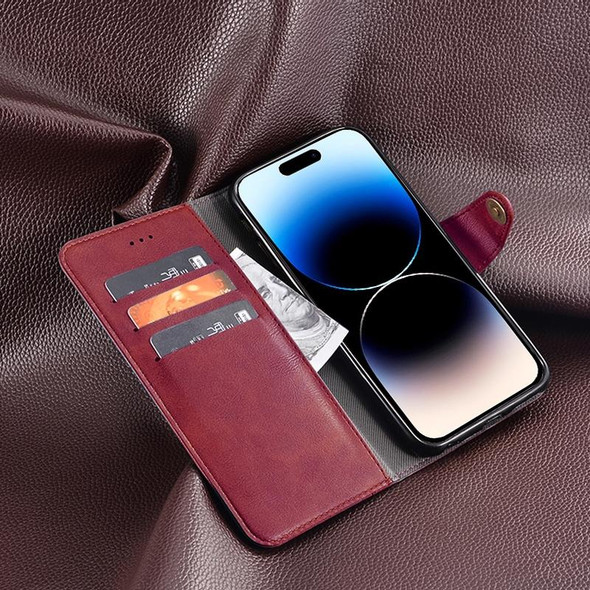 For Alcatel 1 Ultra idewei Retro Texture Leatherette Phone Case(Red)