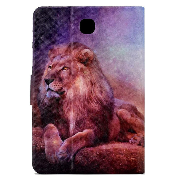 For Samsung Galaxy Tab A 8.0 T350 Electric Pressed TPU Smart Leatherette Tablet Case(Lion King)