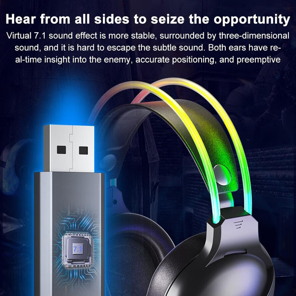 AULA S503 Headset RGB Wired Gaming Headphones