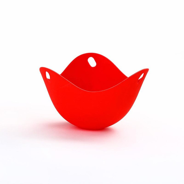 3 PCS Silicone Egg Cooker Egg Bracket Kitchen Tools Pancake Cookware Bakeware Steam Eggs Plate Tray Red