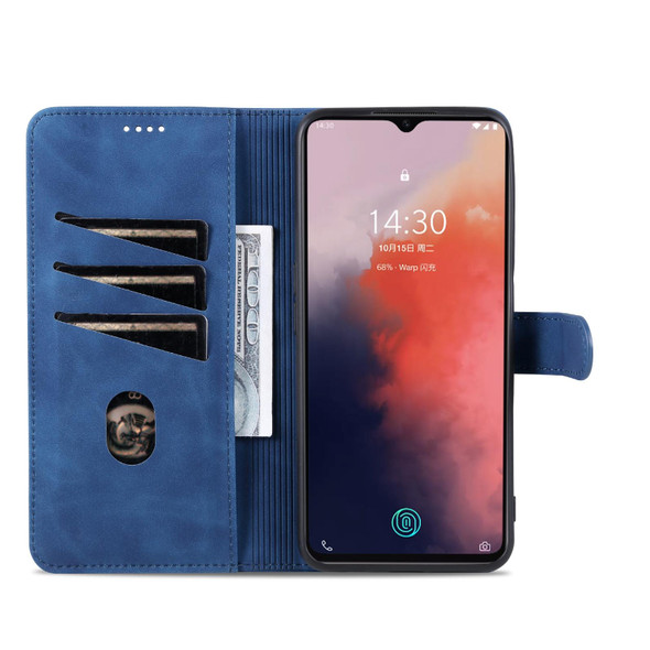 AZNS Skin Feel Calf Texture Flip Leatherette Phone Case for OPPO K10x 5G / Realme 9 Pro / Realme Q5 / OnePlus Nord CE 2 Lite 5G(Blue)