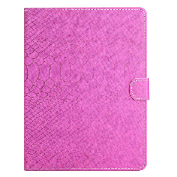 For 7 inch Tablets Solid Color Crocodile Texture Leatherette Tablet Case(Rose Red)