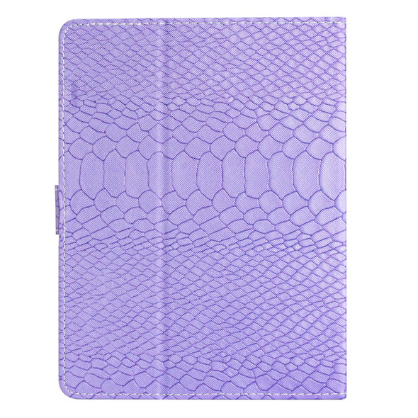 For 10 inch Tablets Solid Color Crocodile Texture Leatherette Tablet Case(Purple)