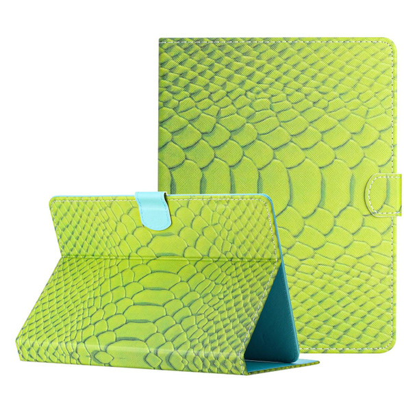 For 8 inch Tablets Solid Color Crocodile Texture Leatherette Tablet Case(Green)