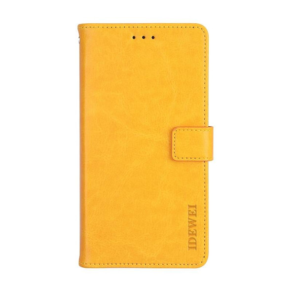 For vivo V21s idewei Crazy Horse Texture Leather Phone Case(Yellow)