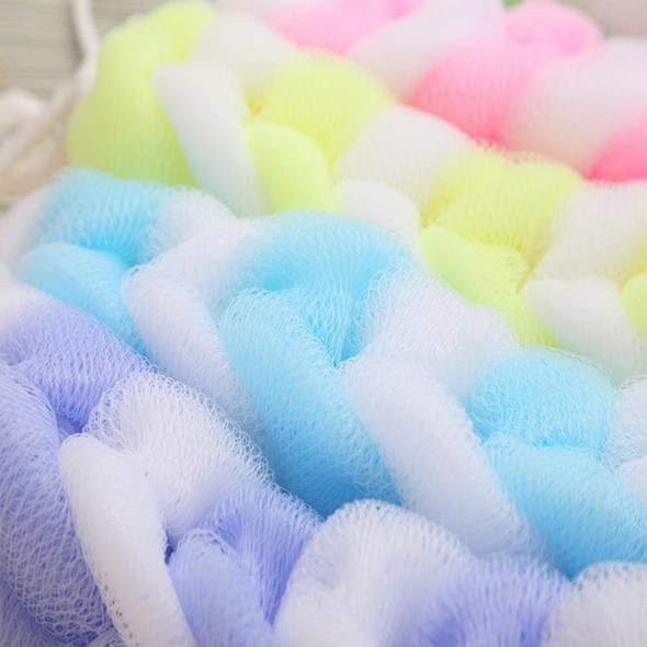 5 PCS Soft Back Strap Bath Scrubber Rich Bubbles Body Brush Shower Bath Ball(Random Color Delivery)