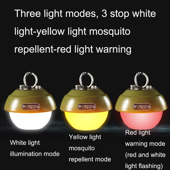 USB Outdoor Camp Lamp Multifunctional Atmosphere Emergency Night Light, Style: Strawberry (Army Green)