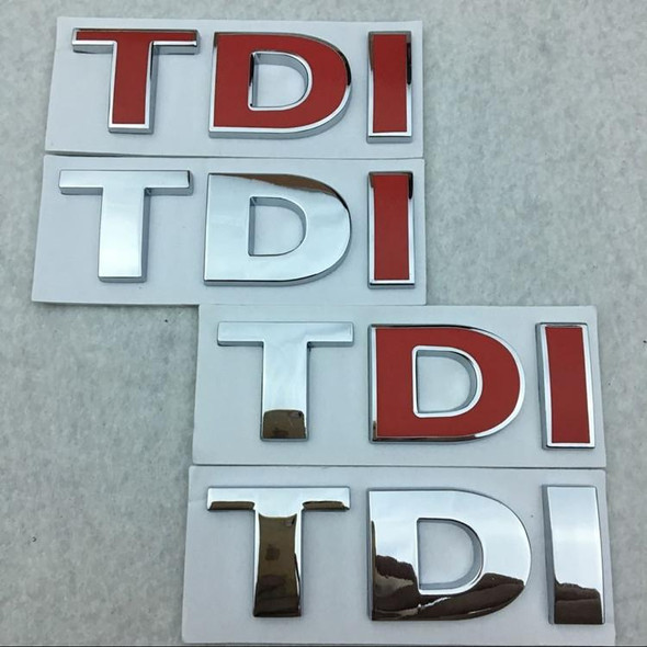 DIY TDI 3D Badge Emblem Decal Car Sticker, Random Color Delivery