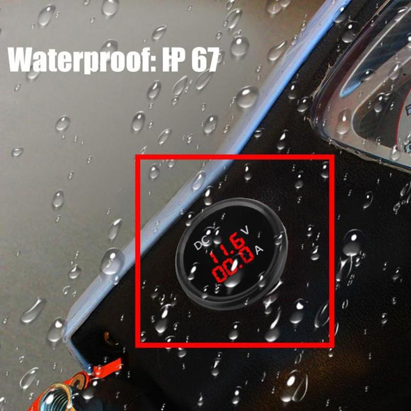 B3613  IP67 Waterproof Car Modification 4.5-30V Voltmeter + Ammeter