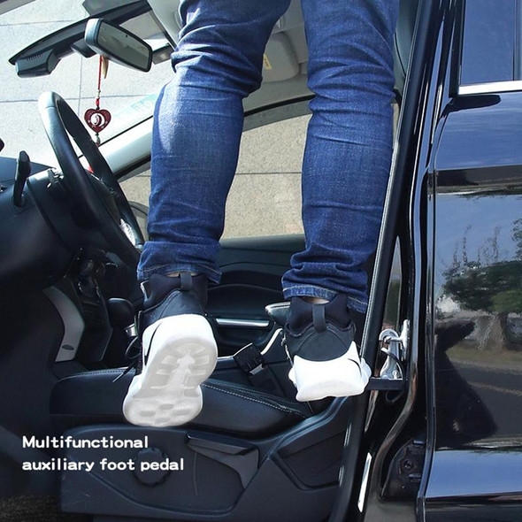 Multi-functional Car Door Sill Step Pedals Pads with Safety Hammer(Black)