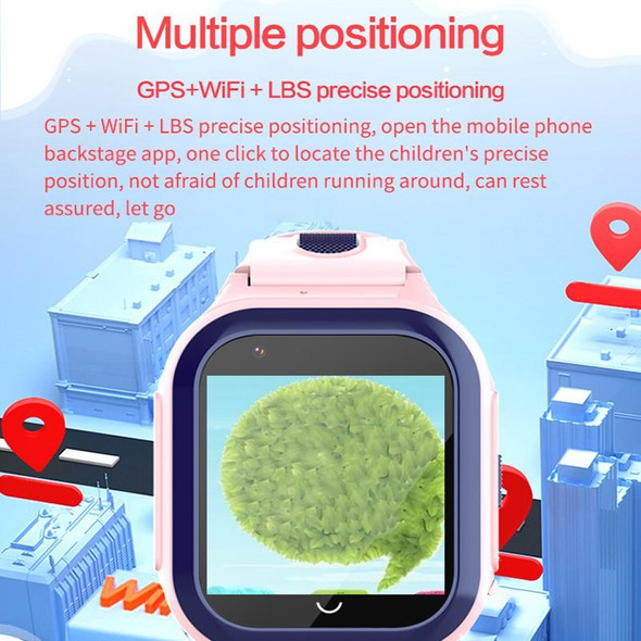 DF70 1.4 Inch 4G GPS + WIFI + LBS Positioning Children Calling Watch With SOS Function, Color: Pink