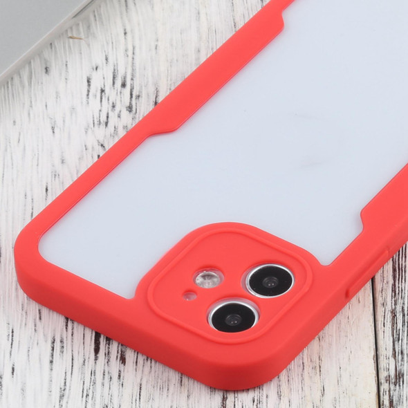 Acrylic + TPU 360 Degrees Full Coverage Shockproof Protective Case - iPhone 12(Red)