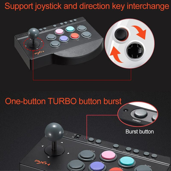 PXN PXN-0082 Gladiator Street Machine Game Handle Rocker Controller for Nintendo Switch / PC / Android System / PS3 / PS4 / XboxOne