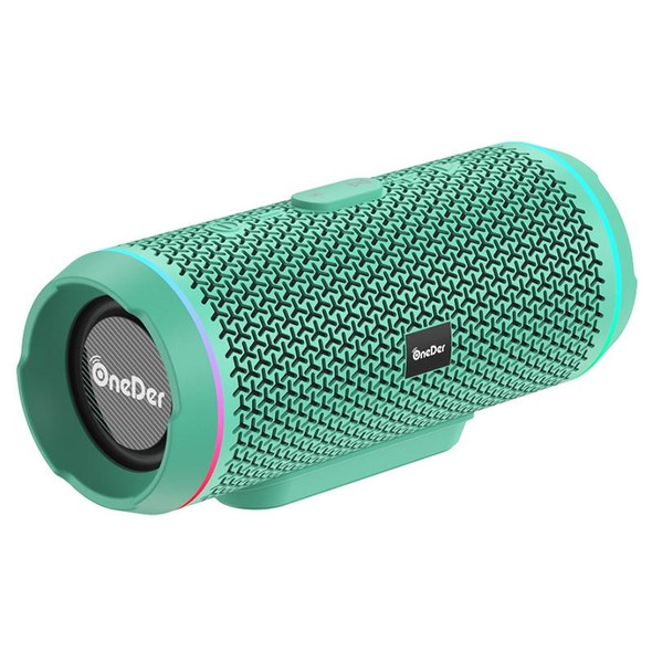 Oneder V10 Bluetooth 5.0 Color Dual LED lights, TWS Connection Function, 10W Stereo CD QualitySupport TF Card & USB Drive & AUX & FM(Green)