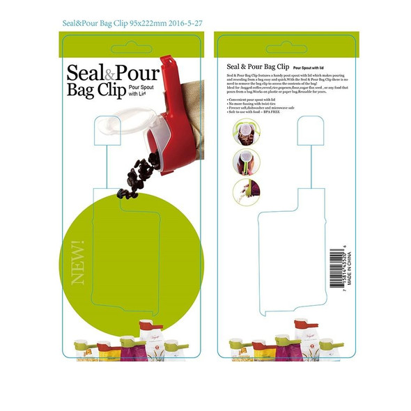 2 PCS Food Snack Storage Seal Sealing Pour Bag Clips Sealer(White)