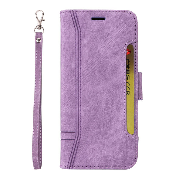 For Samsung Galaxy A04e BETOPNICE Dual-side Buckle Leatherette Phone Case(Purple)