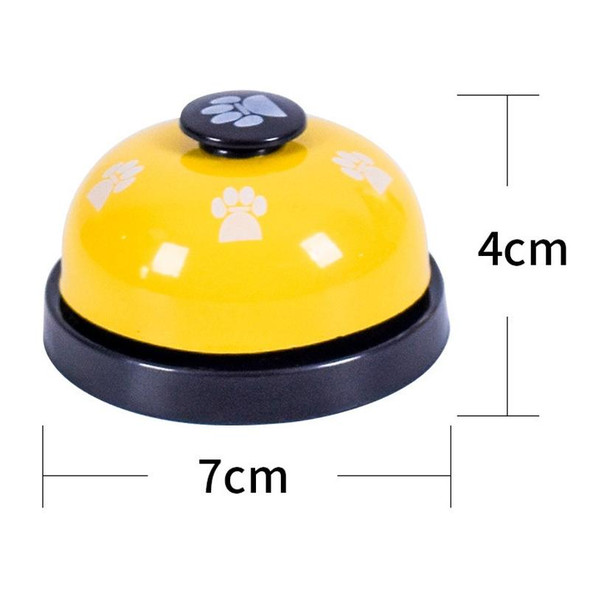 3pcs Pet Toy Training Called Dinner Small Bell Footprint Ring Dog Toys(Red)