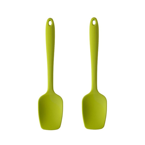 2pcs 28cm Silicone Square Shovel Cake Scraper(Green)