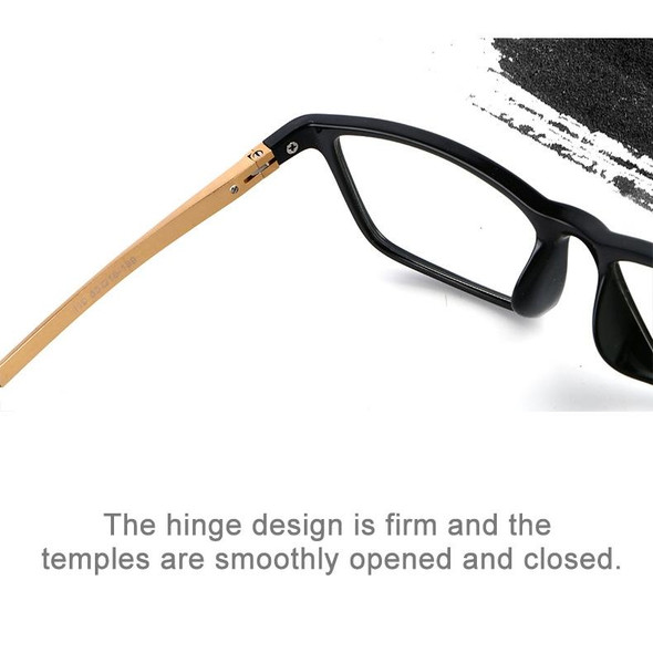 Black Frame Spring Hinge Anti Fatigue & Blue-ray Presbyopic Glasses, +3.00D