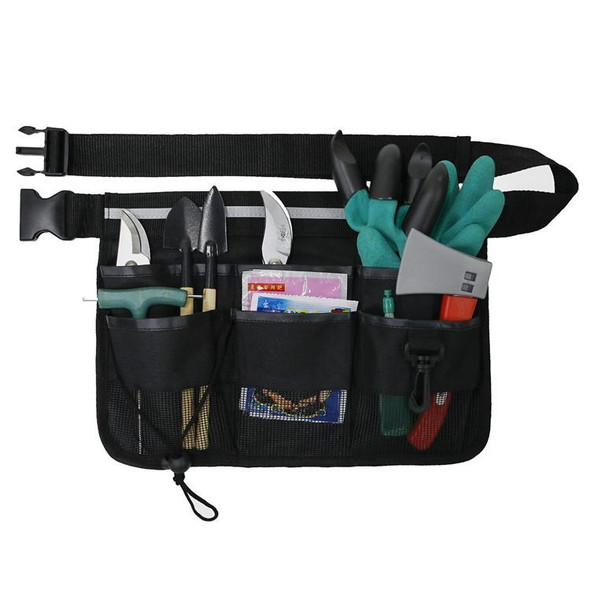 MTP-369 Portable Outdoor Multifunctional Oxford Cloth Hardware Tool Waist Bag(Green Gray)