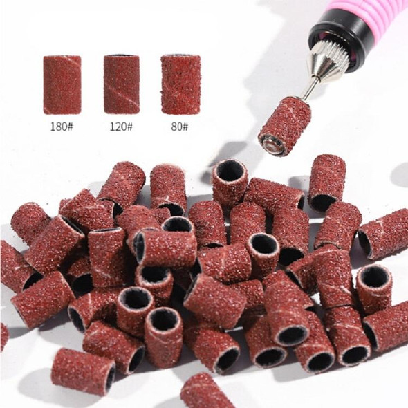 100 PCS Nail Art Electric Grinder Accessories Sandpaper Ring Sand Cloth Ring Grinding Ring, Size:120#