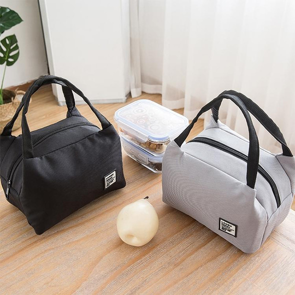 Portable Lunch Bag Thermal Insulated Lunch Box Tote Cooler Bag Bento Pouch Lunch Container School Food Storage Bags(Grey)