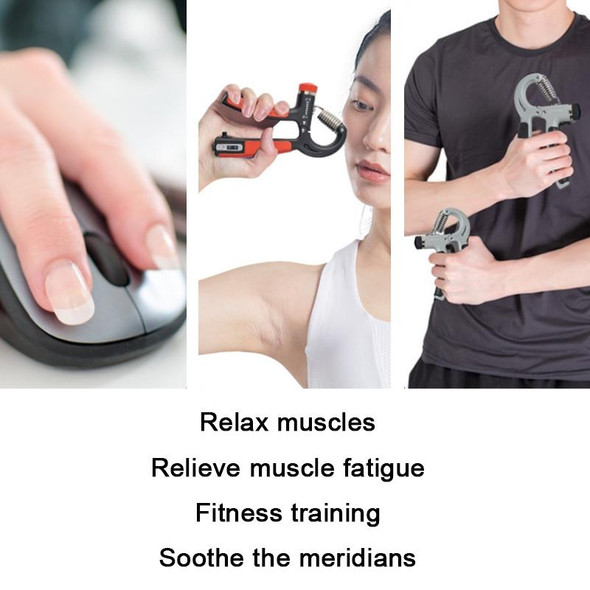 5-60KG Adjustable Grip Strength Wrist Fitness Exerciser Gray Black Countable