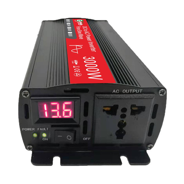 Gurxun Sine Wave Inverter 3000W 12/24/48/60V To 220V Car Boost Converter, Specification: 60V-220V