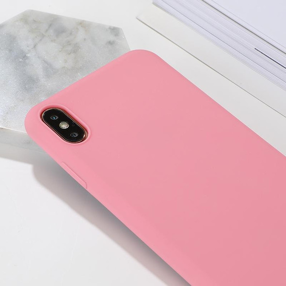 iPhone XS Max Shockproof Frosted TPU Protective Case(Pink)