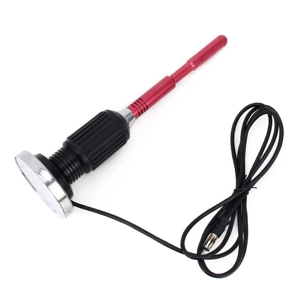 PS-5506 Universal Car Magnetic Roof Mount Base Radio AM/FM Aerial Amplified Antenna(Red)