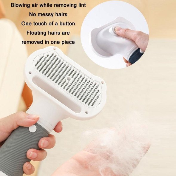 3 in 1 600W Pet Electric High Wind Hair Removal Blowing Combs, Specification: EU Plug 220V(Navy)