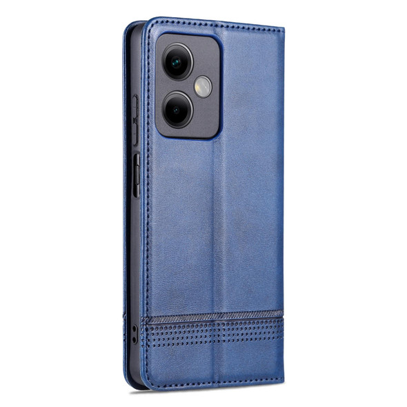For Xiaomi Redmi Note 12 China AZNS Magnetic Calf Texture Leather Phone Case(Dark Blue)