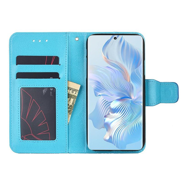 For OPPO A58 5G Crystal Texture Leatherette Phone Case(Sky Blue)