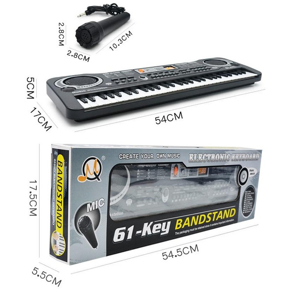 MQ6106 61-Keys Multifunctional Electronic Organ Children Toy with Microphone, Spec: USB Charging