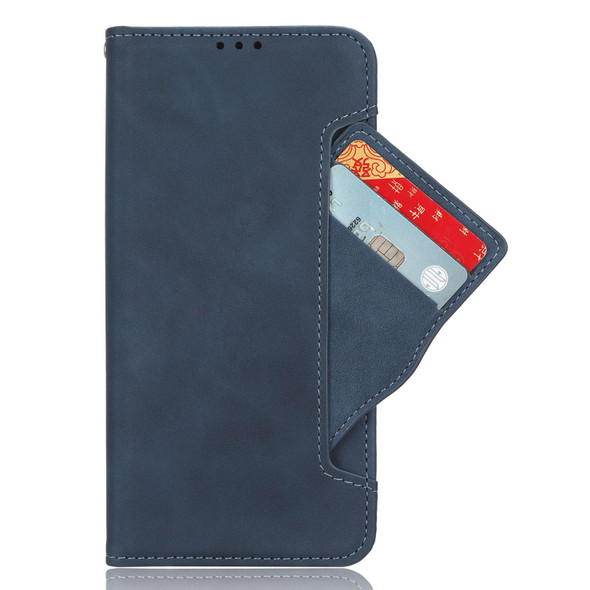 For Xiaomi Redmi Note 12 China Skin Feel Calf Texture Card Slots Leather Phone Case(Blue)