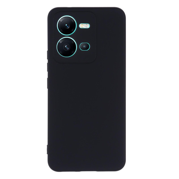 For vivo V25 5G / V25E 5G / X80 Lite Pure Color Liquid Silicone Shockproof Full Coverage Phone Case(Black)