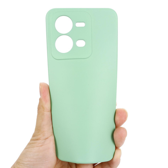 For vivo V25 5G / V25E 5G / X80 Lite Pure Color Liquid Silicone Shockproof Full Coverage Phone Case(Green)