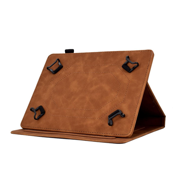 For 7 inch Tablets Tower Embossed Leatherette Tablet Case(Brown)