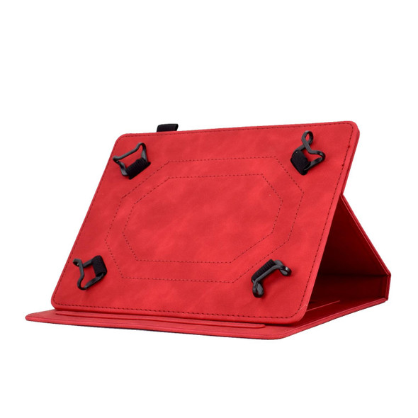 For 8 inch Tablets Tower Embossed Leatherette Tablet Case(Red)