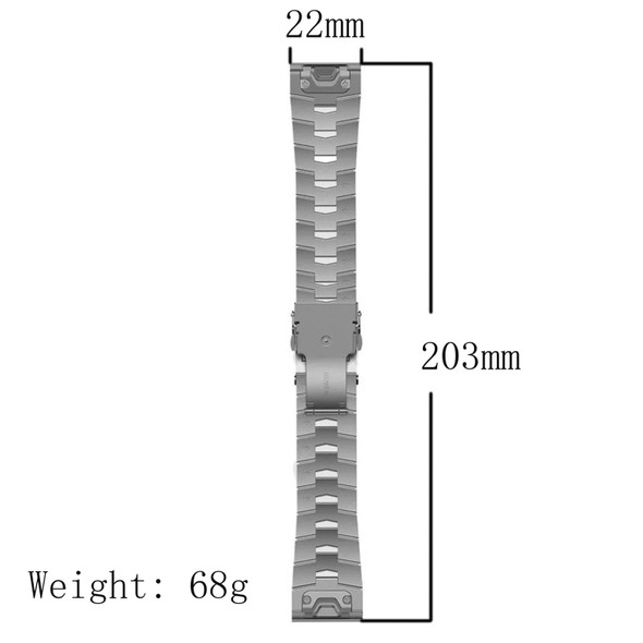 For Garmin EPIX Gen 2 22mm Titanium Alloy Quick Release Watch Band(Titanium Gray)