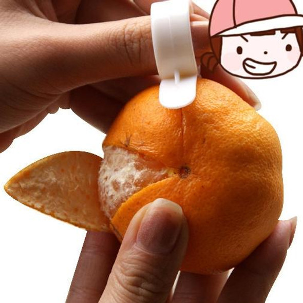 100 PCS Ring Type Lemon Orange Tangerine Opener Peeler Peel Slicer Cutter Fruit Skin Remover Knife Helper, Random Color Delivery