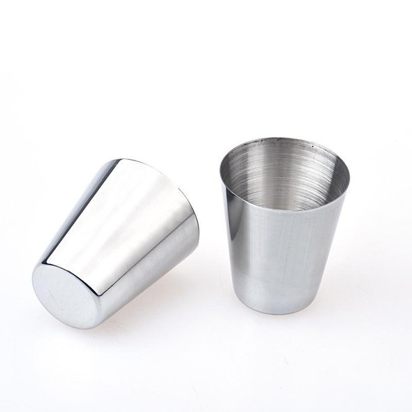 2 Sets Outdoor Mini Stainless Steel Small Wine Glass Hiking Camping Travel Portable Drinking Cup Set with Leatherette Case, Size:Small, Capacity:30ml