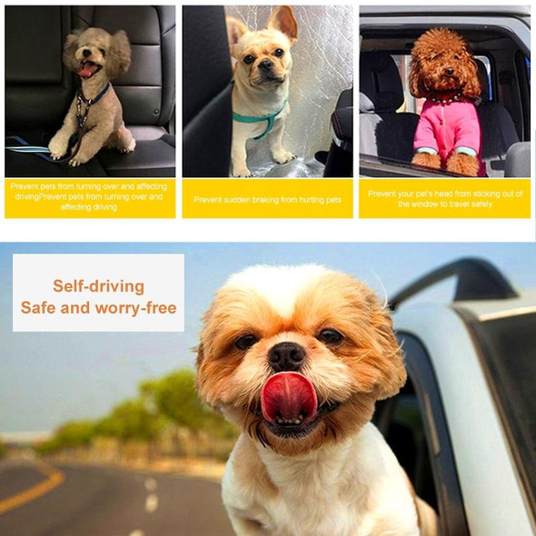 2 PCS Nylon Harness Leash Clip Pet Dog Car Seat Belt Security Belt(Red)