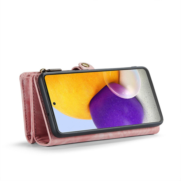 For Samsung Galaxy S21 FE CaseMe 008 Detachable Multifunctional Flip Leatherette Phone Case(Pink)
