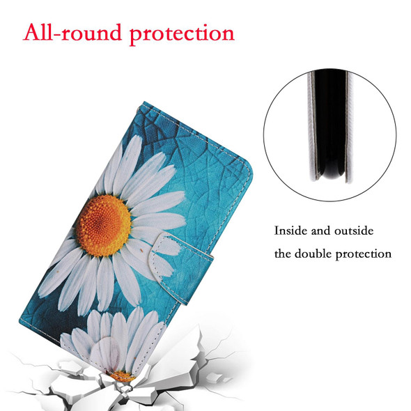 For Samsung Galaxy A34 Colored Drawing Pattern Leatherette Phone Case(Chrysanthemum)